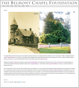 Belmont Chapel website by Windlass Creative