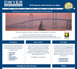 Dwyer Insurance website design by Windlass Creative