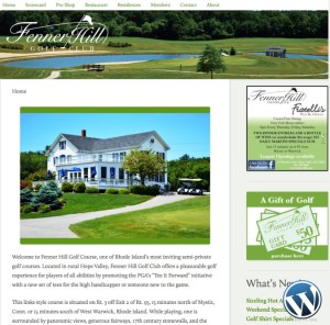 Fenner Hill Golf Club website by Windlass Creative