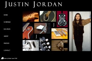 Justin Jordan, Musician website designed by Windlass Creative
