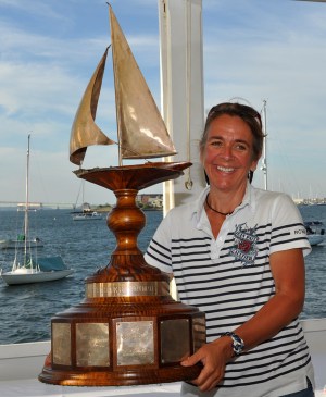SallyAnne Santos, winner of Ted Turner Trophy for outstanding contribution to 12 Metre Class on or off of the water.